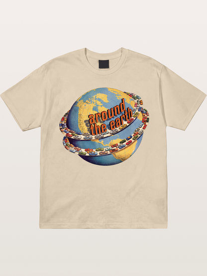 Global Cars Earth Illustration Gildan T-shirt