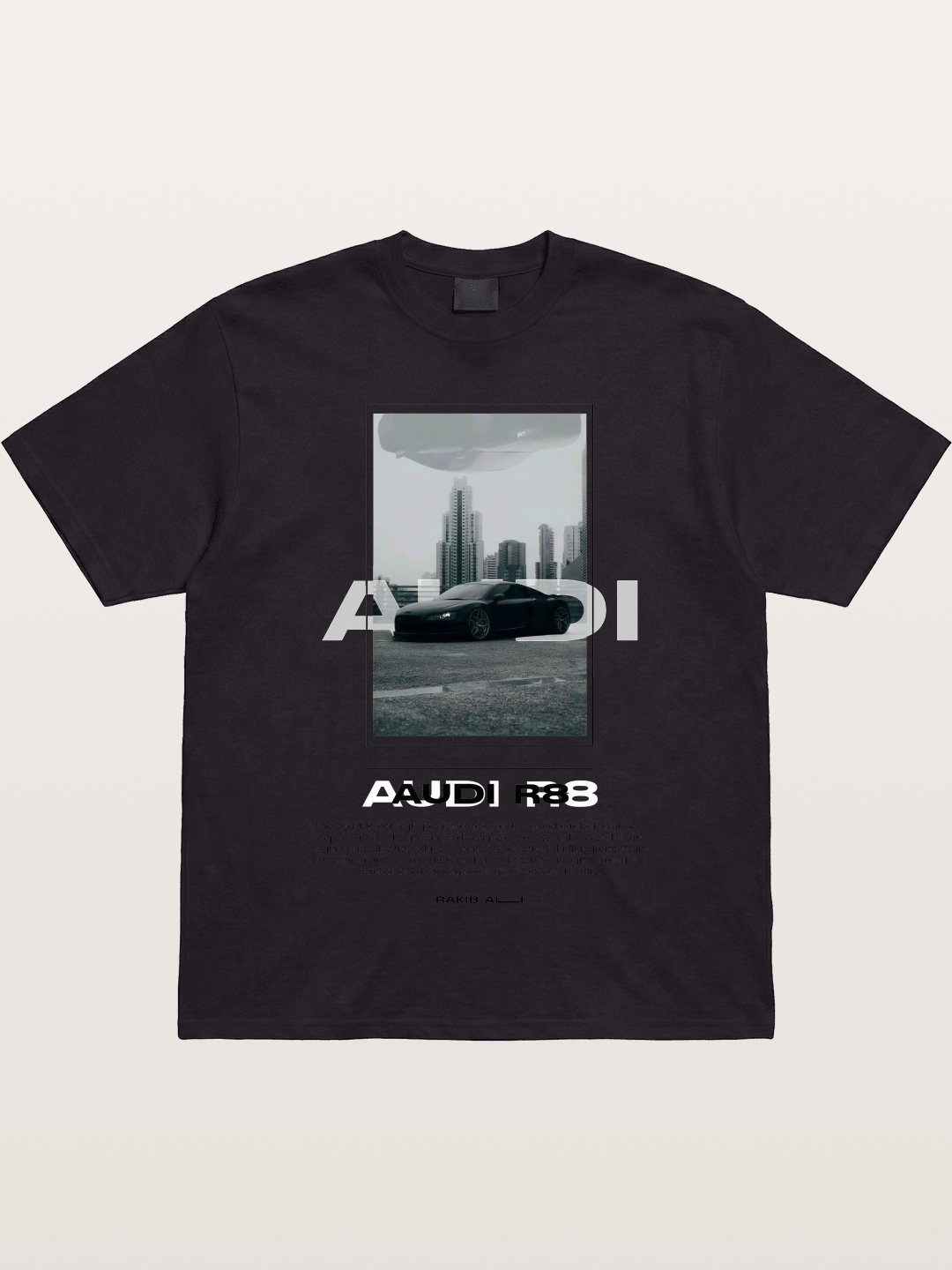 Audi R8 City Night Graphic Gildan T-shirt