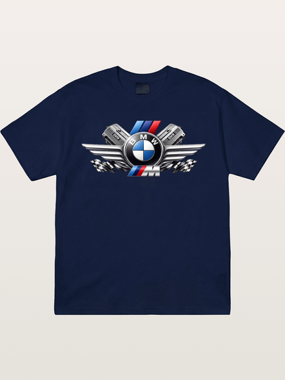 BMW Engine & Logo Wing Design Gildan T-shirt