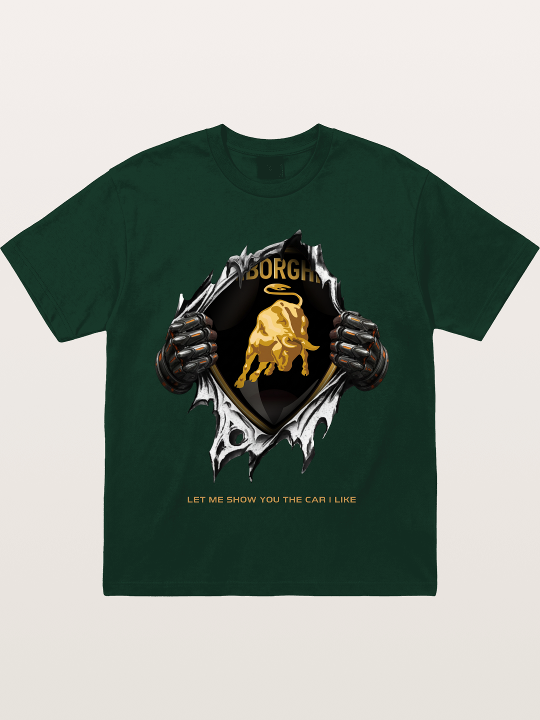 Lamborghini Bull Crest Tear Through Gildan T-shirt
