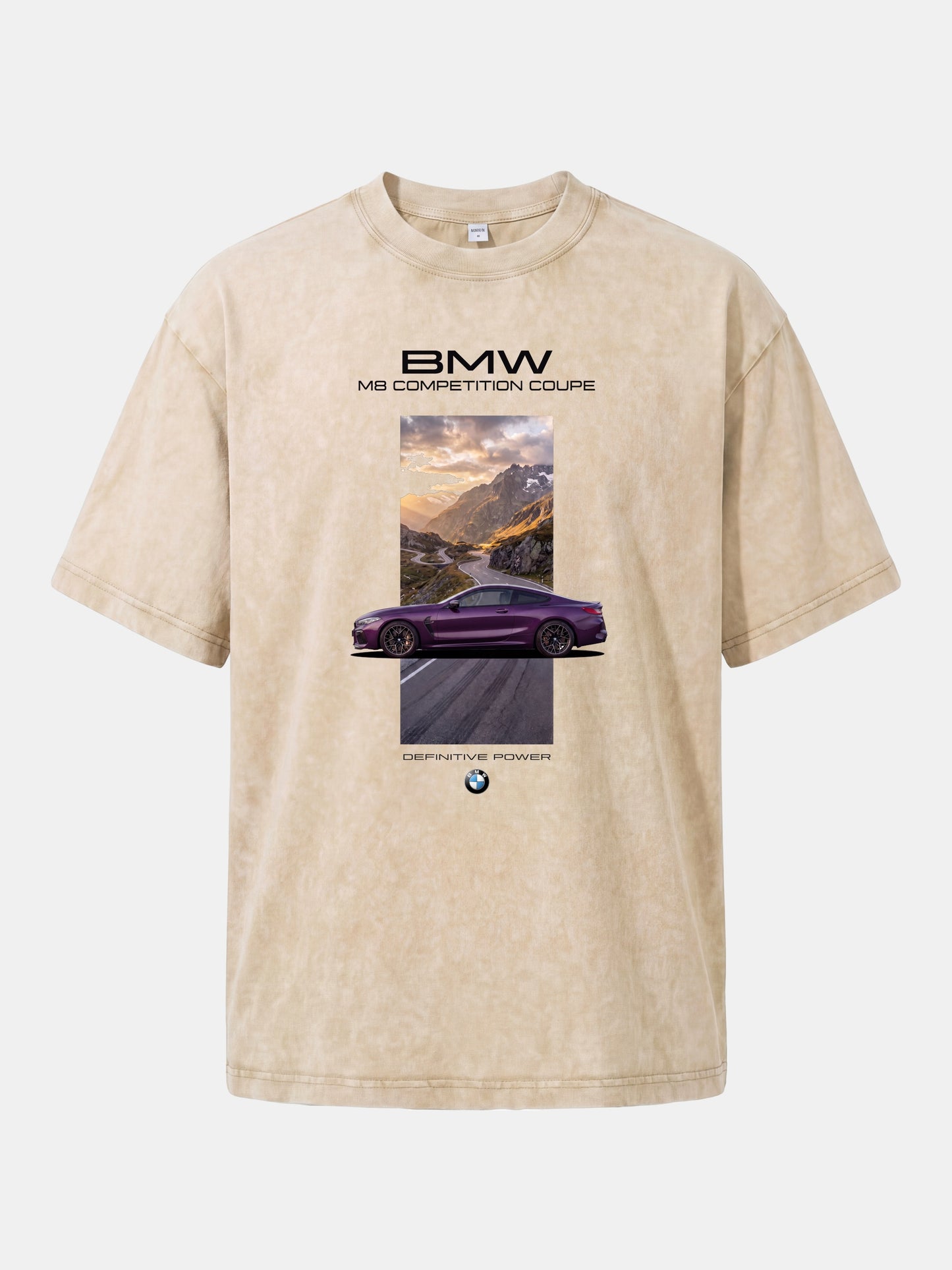 BMW M8 Mountain Road Artwork Washed T-shirt