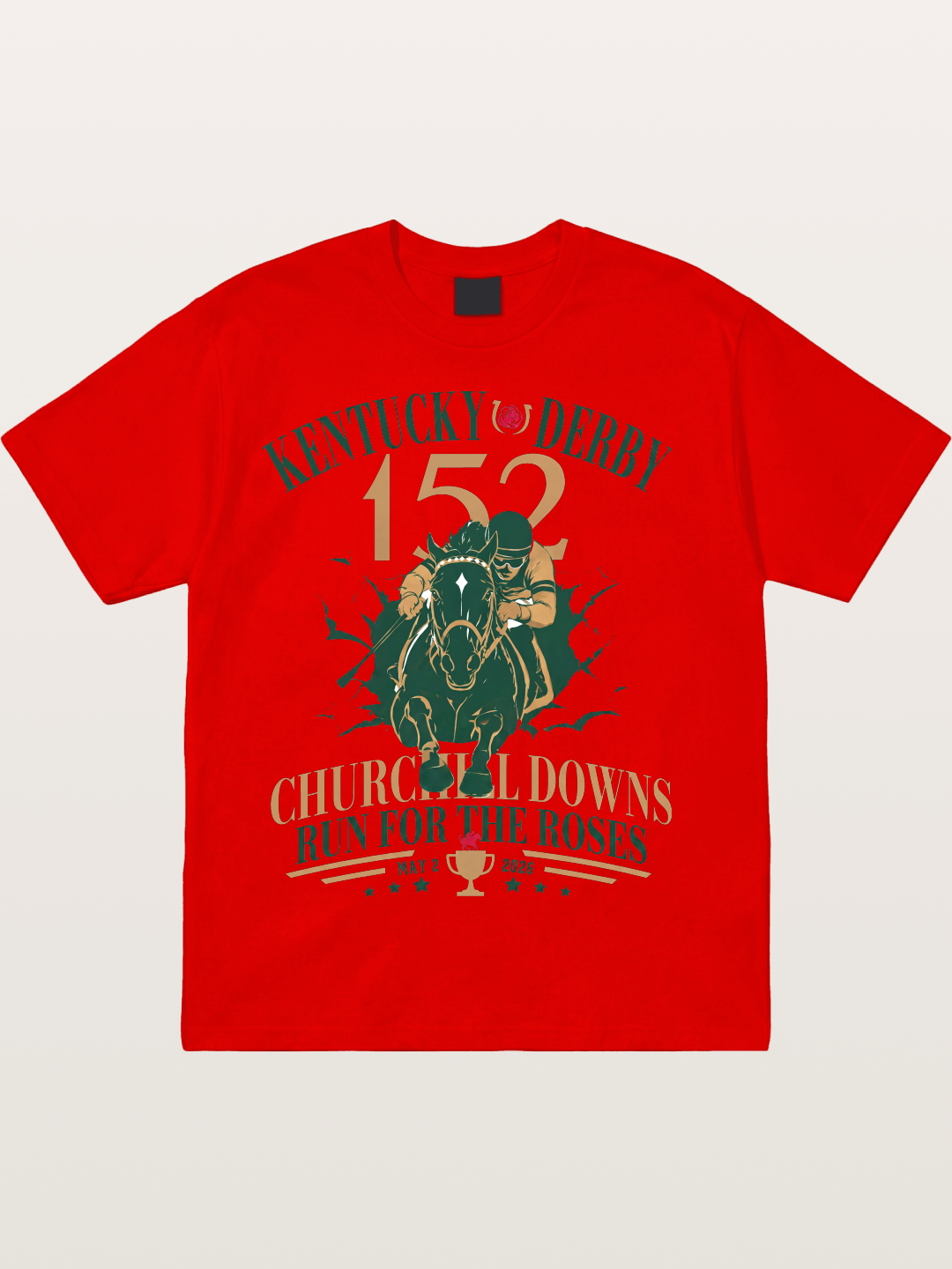152nd Kentucky Derby Vintage Print Cotton T-shirt