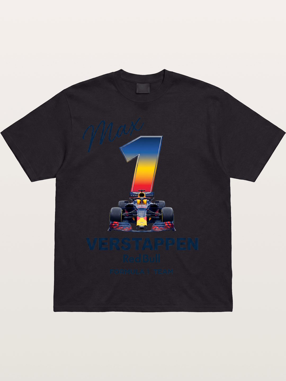 Max Verstappen Red Bull 1 Print Cotton T-shirt