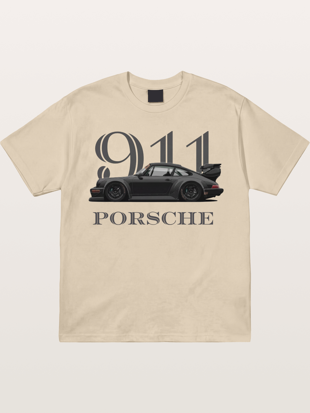Porsche 911 Widebody Black Sports Car Gildan T-shirt