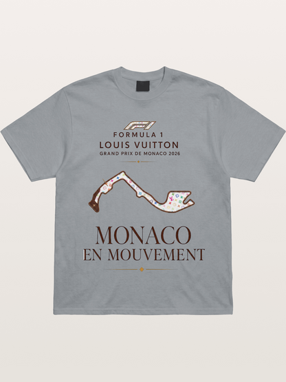 LV x F1 Monaco Track Art Gildan T-shirt