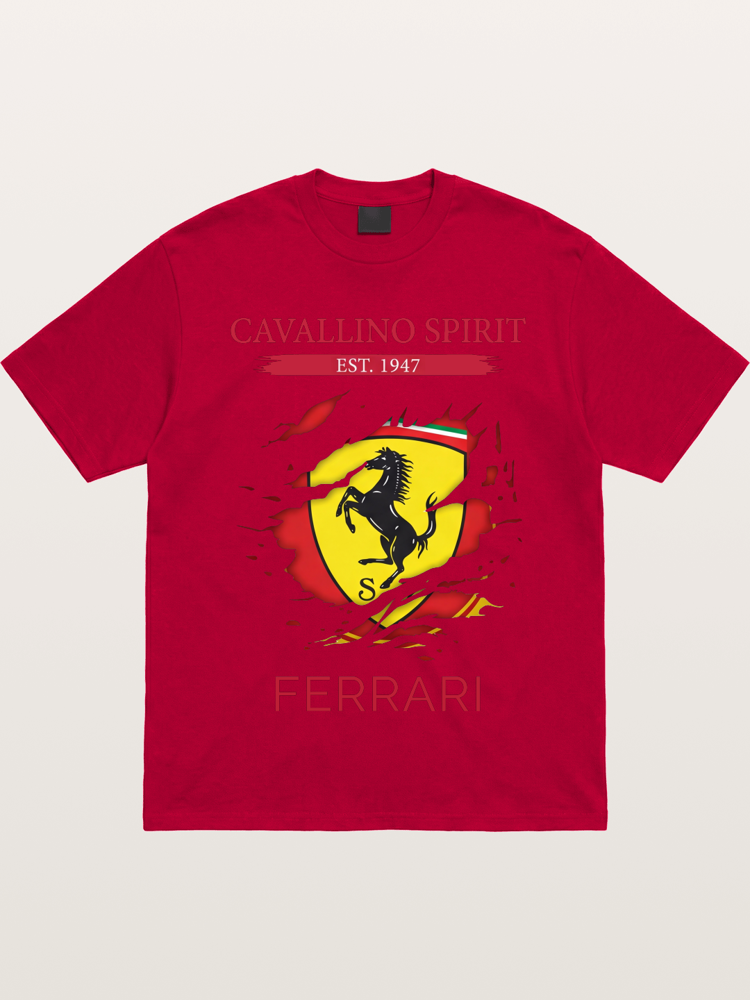 Ferrari 1947 Tear Logo Gildan T-shirt
