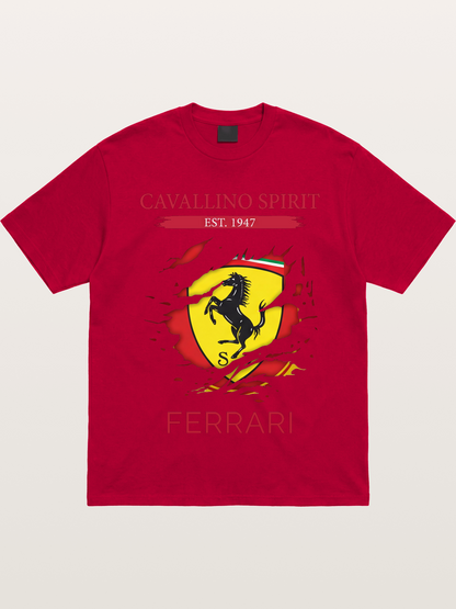 Ferrari 1947 Tear Logo Gildan T-shirt