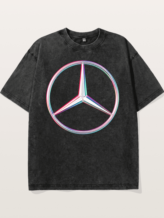 Mercedes Holographic Logo Washed T-shirt