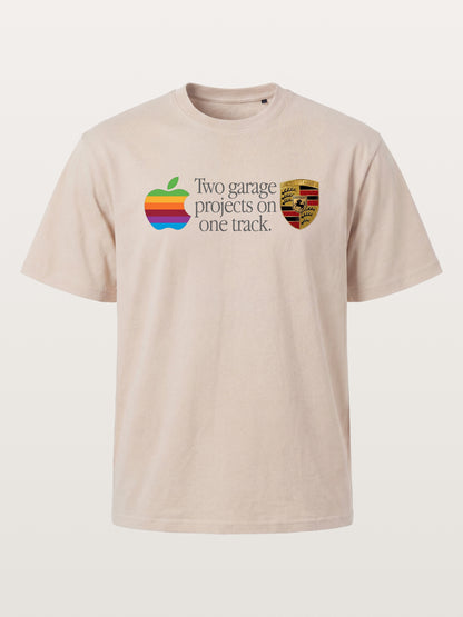 Rainbow Apple Porsche Garage Phrase Cotton T-shirt