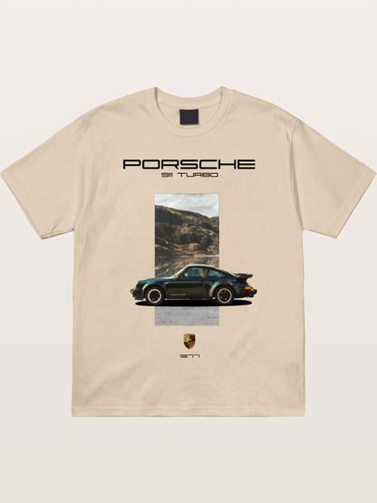 Vintage 911 Turbo Mountain Print Gildan T-shirt