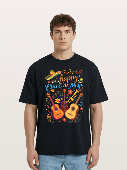 Mexican Guitar Trumpet Notes Cotton T-shirt