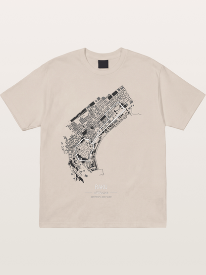 Baku City Circuit F1 Map Cotton T-shirt