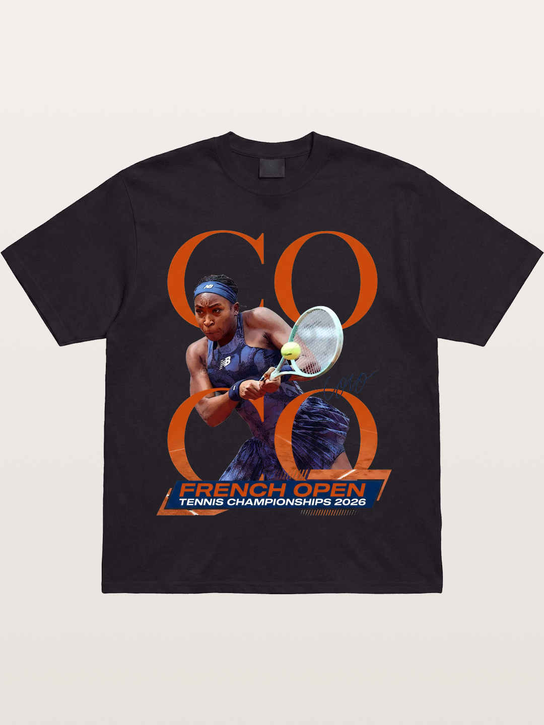 Coco Gauff French Open Portrait Gildan T-shirt