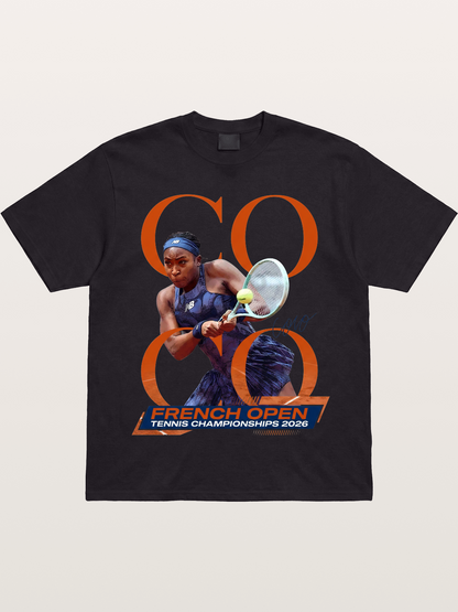 Coco Gauff French Open Portrait Gildan T-shirt