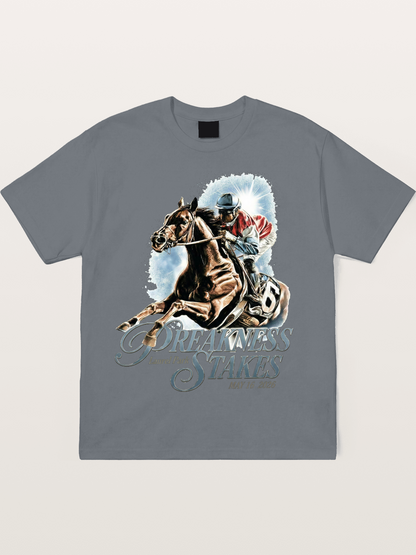 Preakness Stakes Jockey Poster Cotton T-shirt