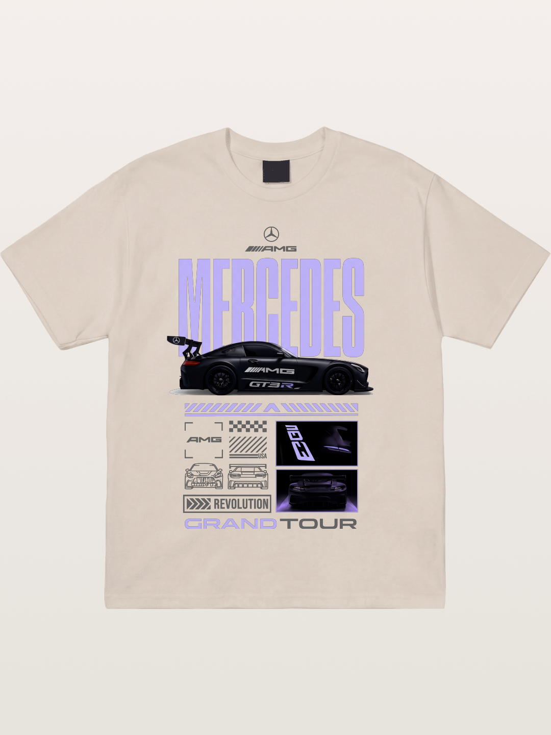 Purple Haze Mercedes Supercar Cotton T-shirt