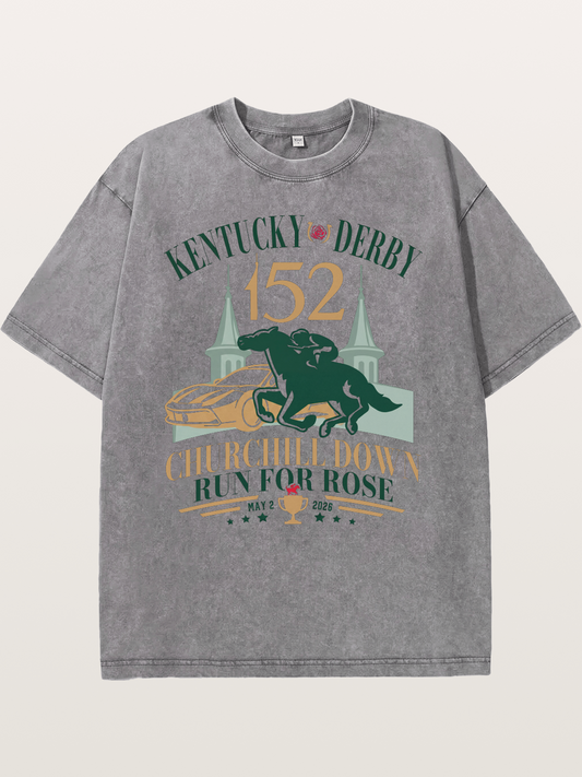 Kentucky Derby 152 Art Washed T-shirt