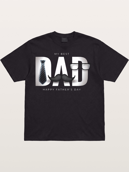 Gentleman Dad Tie Glasses Beard Cotton T-shirt