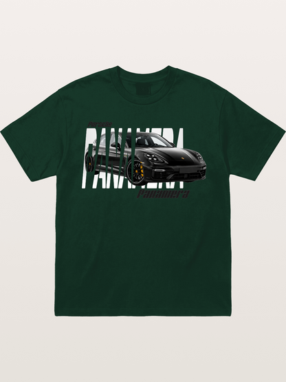 Porsche Panamera Typography Print Gildan T-shirt