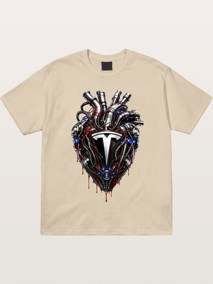 Tesla Mechanical Heart Art Gildan T-shirt