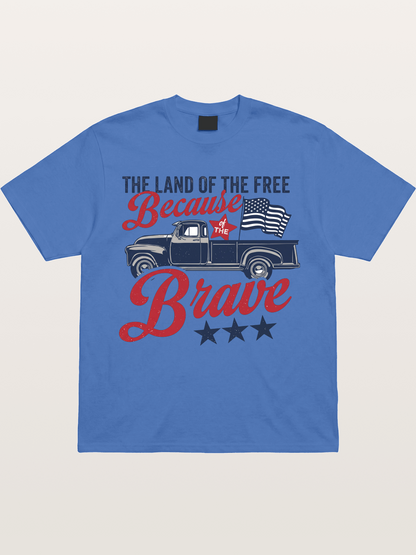 Land of the Free Vintage American Truck Gildan T-shirt