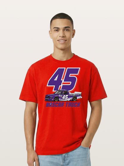 Purple 45 Racer Cotton T-shirt