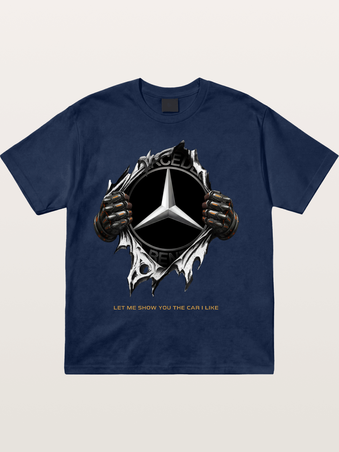 Mercedes Star Crest Tear Through Cotton T-shirt