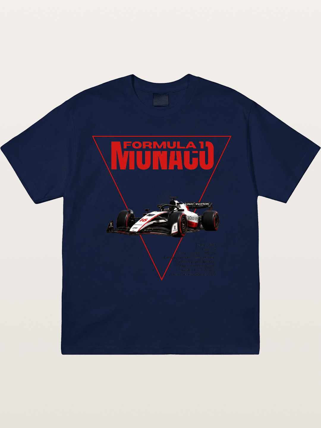 Red Triangle F1 Monaco Artwork Gildan T-shirt