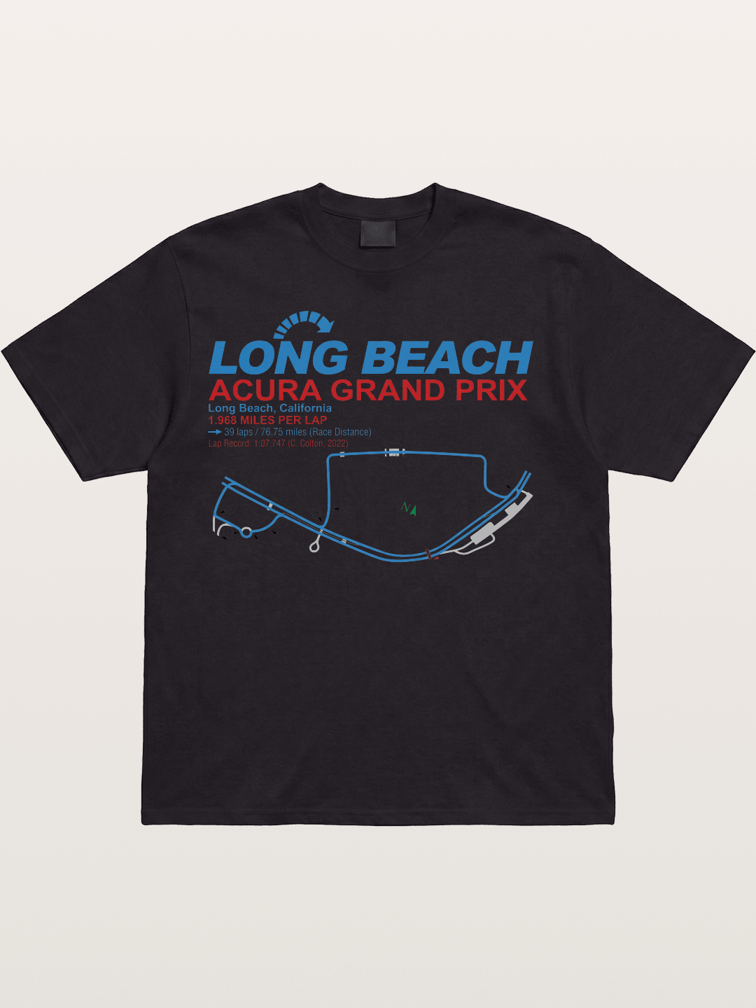 Long Beach Grand Prix Map Cotton T-shirt