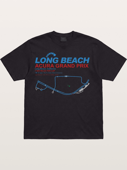 Long Beach Grand Prix Map Cotton T-shirt