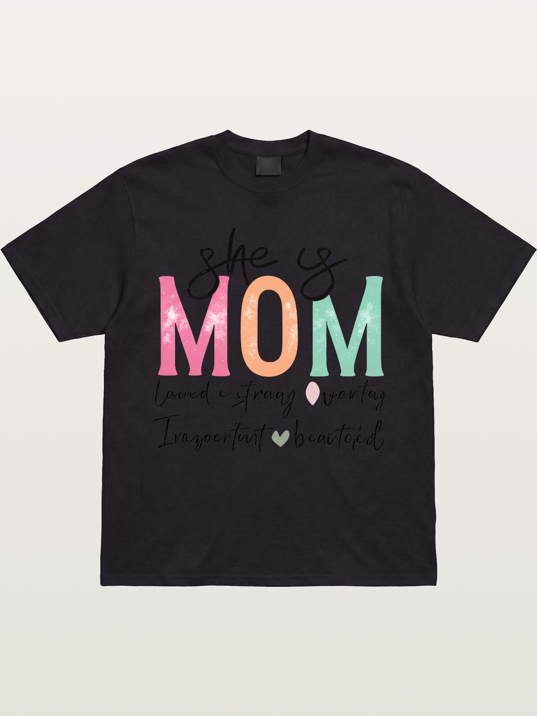She is Mom Boho Pastel Print Gildan T-shirt