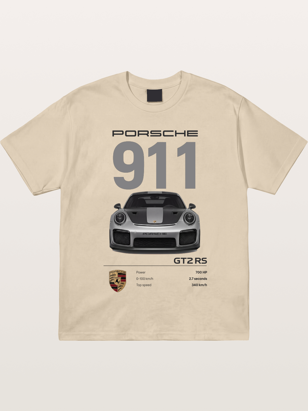 Porsche 911 GT2RS Front View Specs Gildan T-shirt