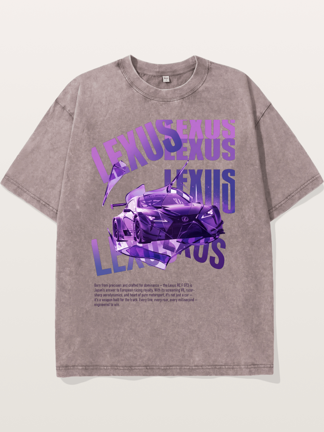 Purple RC F GT3 Shatter Art Washed T-shirt