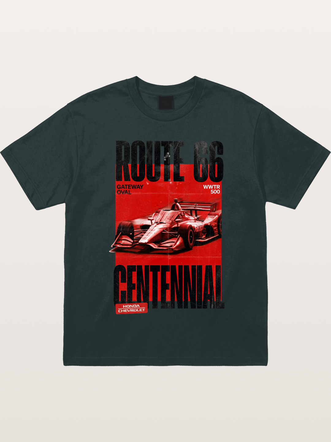 Red Tone Route66 Racing Card Gildan T-shirt