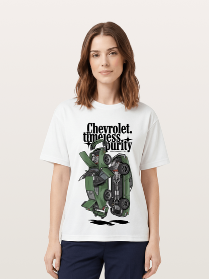 Timeless Purity Muscle Car Cotton T-shirt