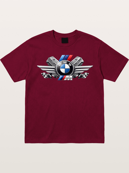 BMW Engine & Logo Wing Design Gildan T-shirt