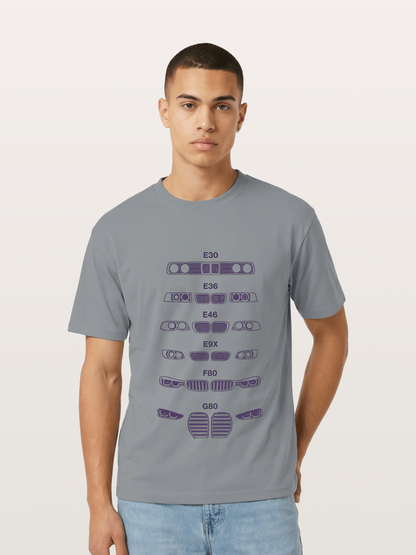 BMW Headlight Generations Print Gildan T-shirt