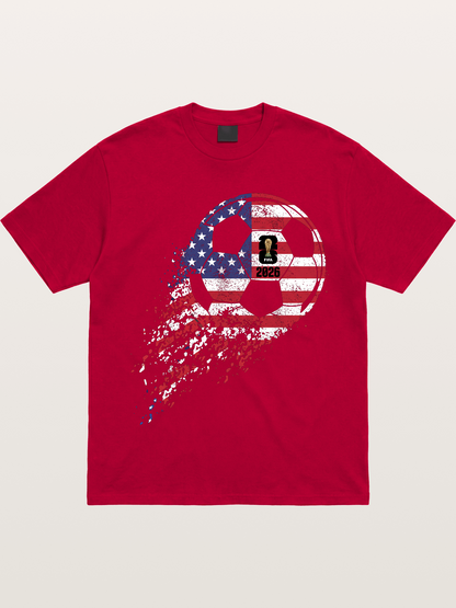 American Flag WC 2026 Ball Gildan T-shirt
