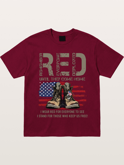 I Wear Red for Those Who Keep Us Free Gildan T-shirt