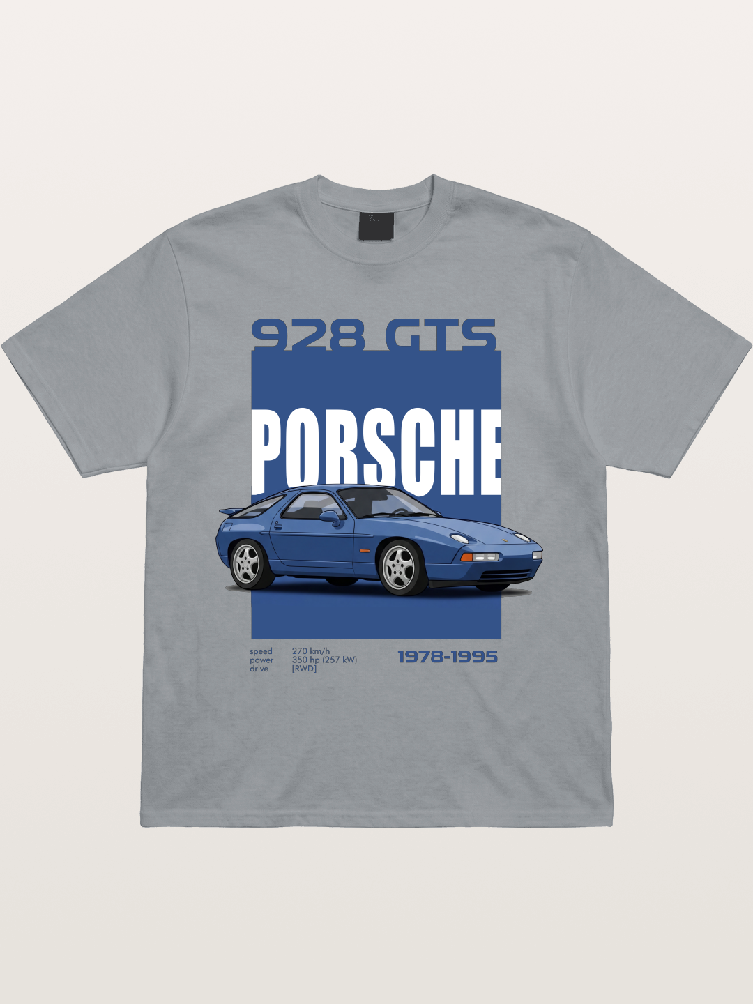 Porsche 928 GTS Blue Classic Gildan T-shirt