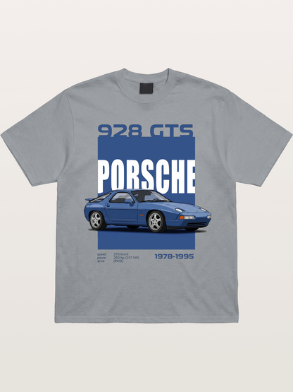 Porsche 928 GTS Blue Classic Gildan T-shirt