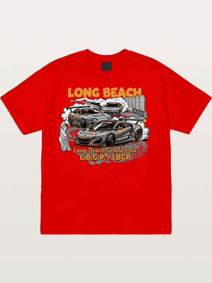 Long Beach Multi-Car Race Cotton T-shirt