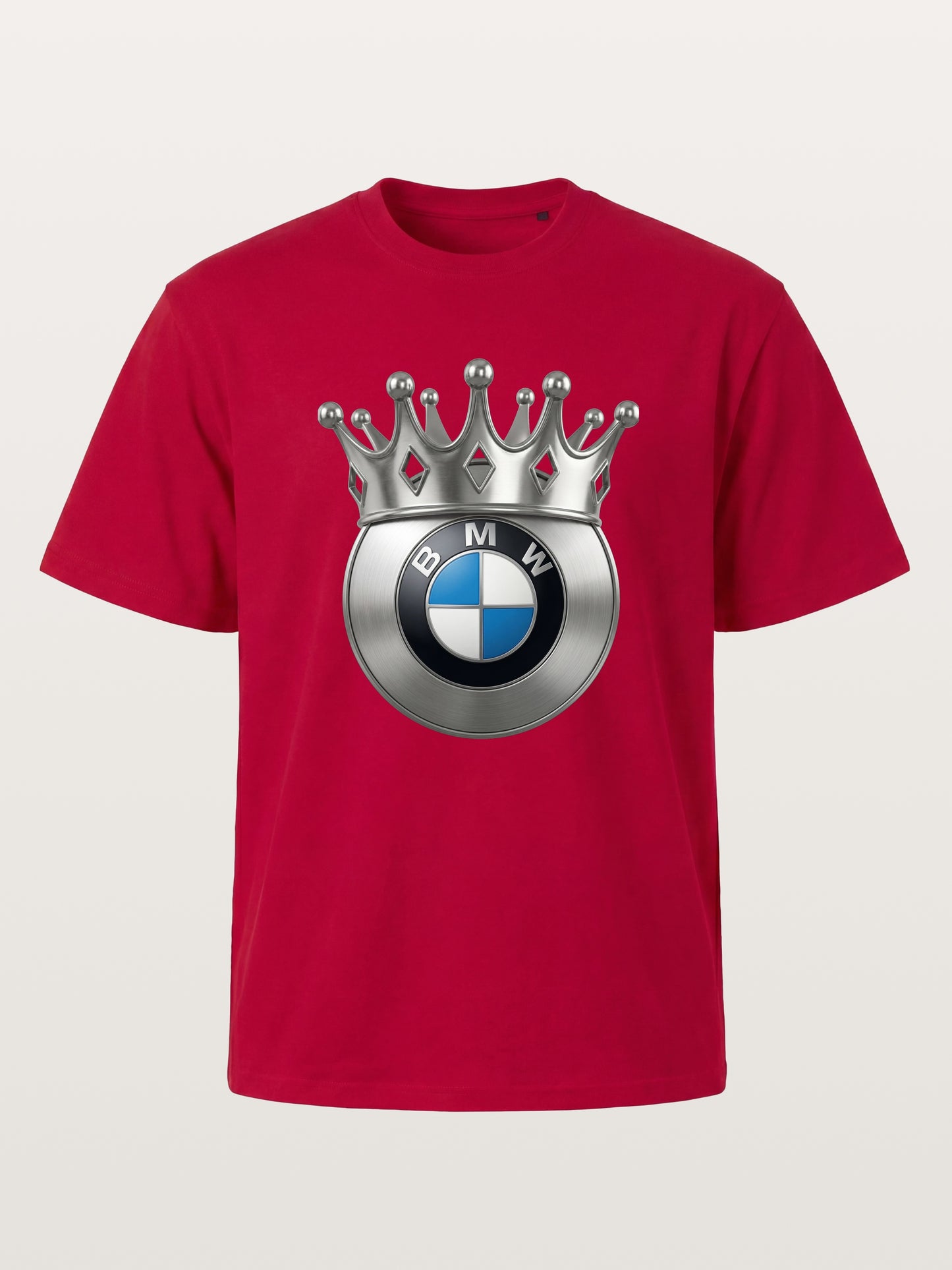 Crowned BMW Logo Metal Art Gildan T-shirt