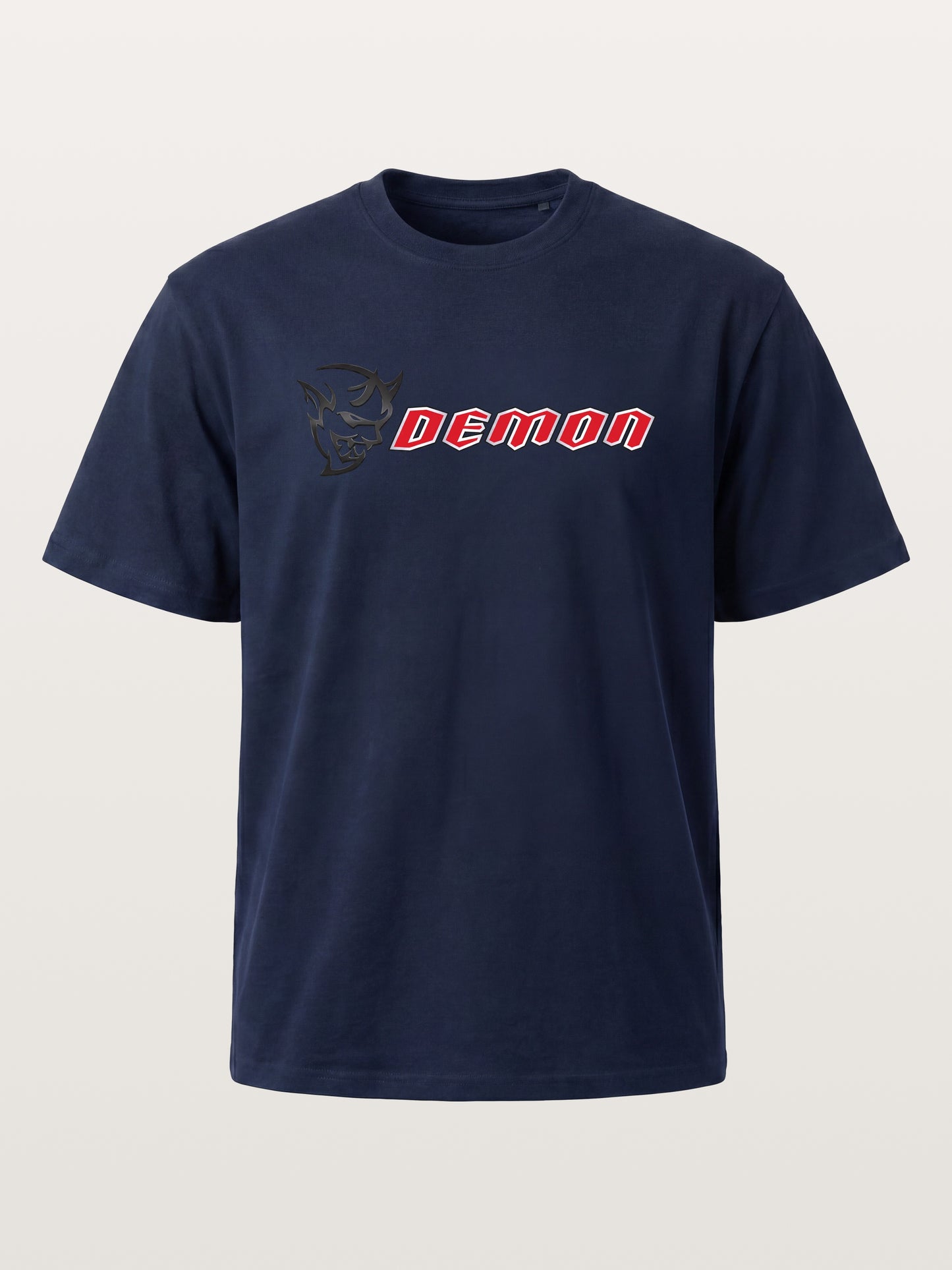 Demon Devil Head Letter Card Cotton T-shirt