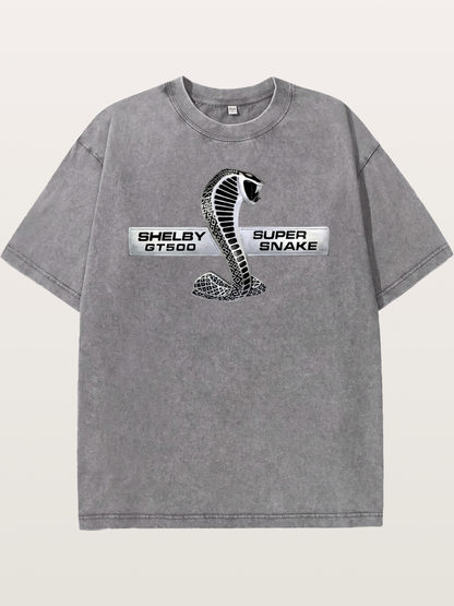 Shelby GT500 Super Snake Emblem Washed T-shirt