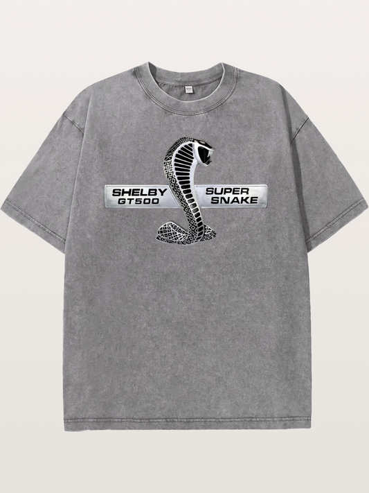 Shelby GT500 Super Snake Emblem Washed T-shirt