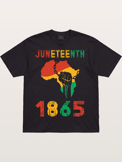 Juneteenth 1865 Africa Freedom Fist Cotton T-shirt