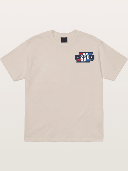 250th Anniversary Star Stripes Badge Cotton T-shirt