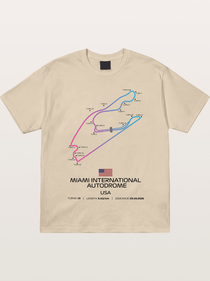 Miami Autodrome F1 Track Map Gildan T-shirt