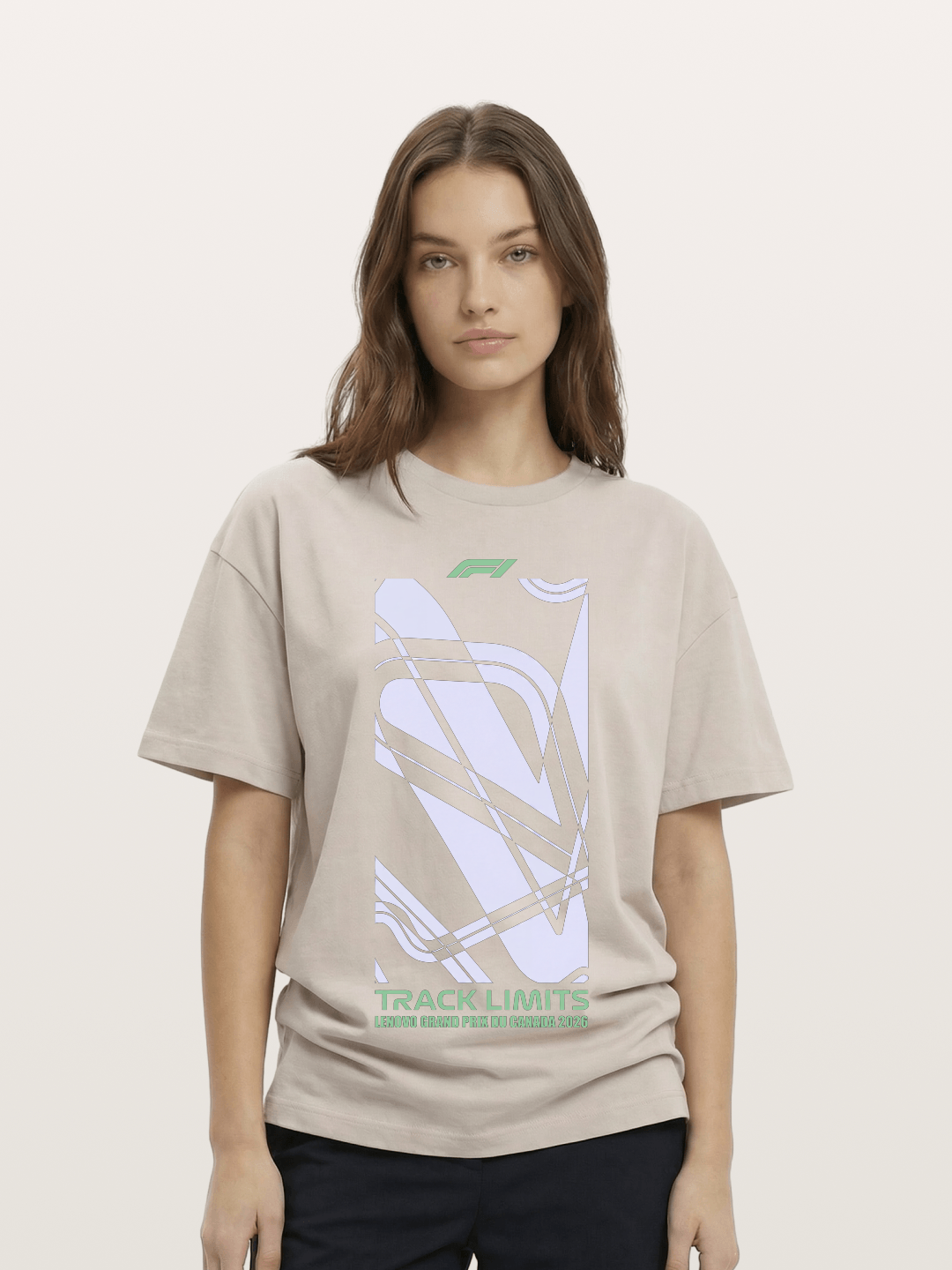 F1 Canada Track Line Art Cotton T-shirt